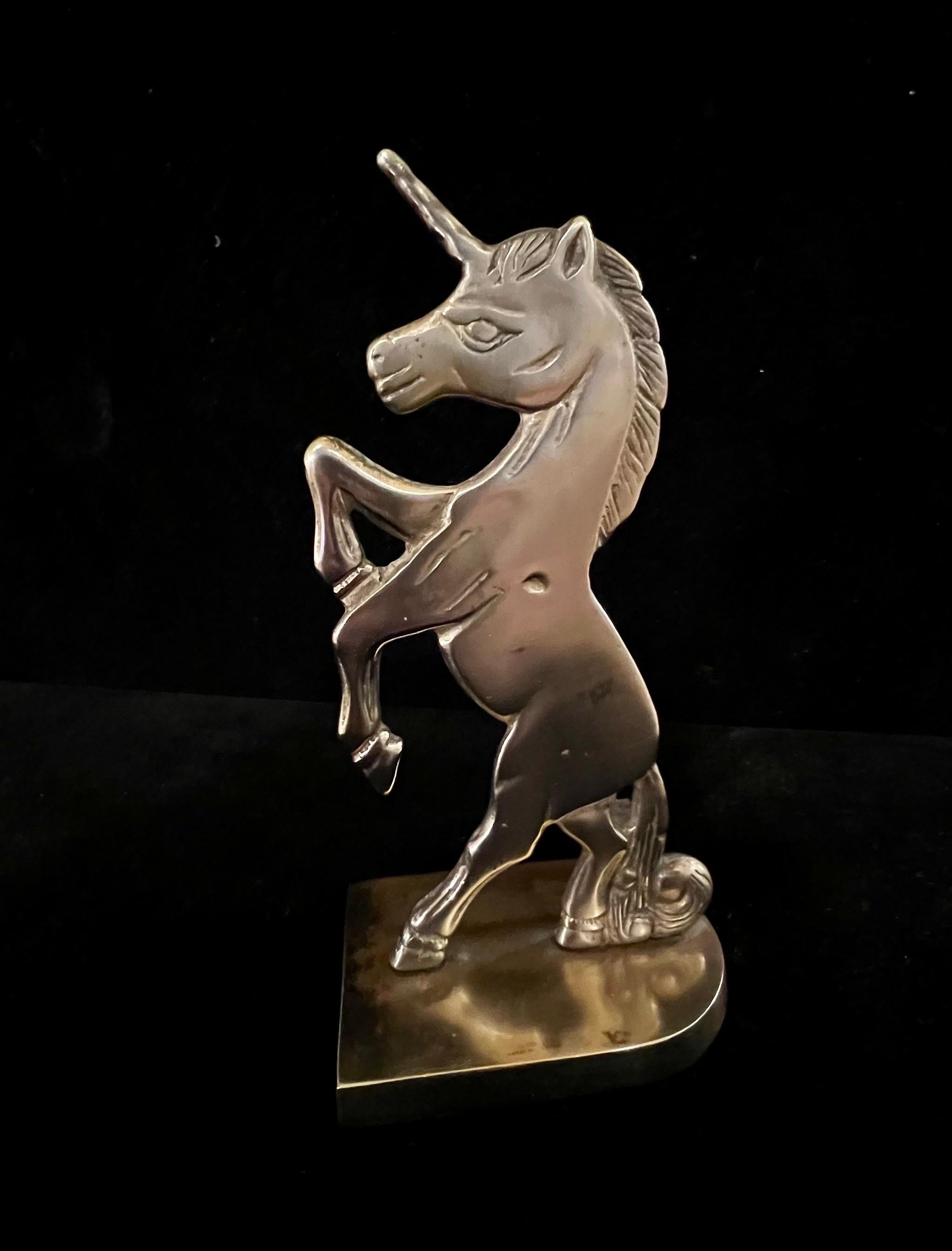 vintage brass unicorn figurine