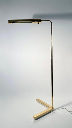 Vintage Polished Brass Reading / Task Floor Lamp by Casella