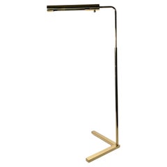 Vintage Polished Brass Reading / Task Floor Lamp by Casella