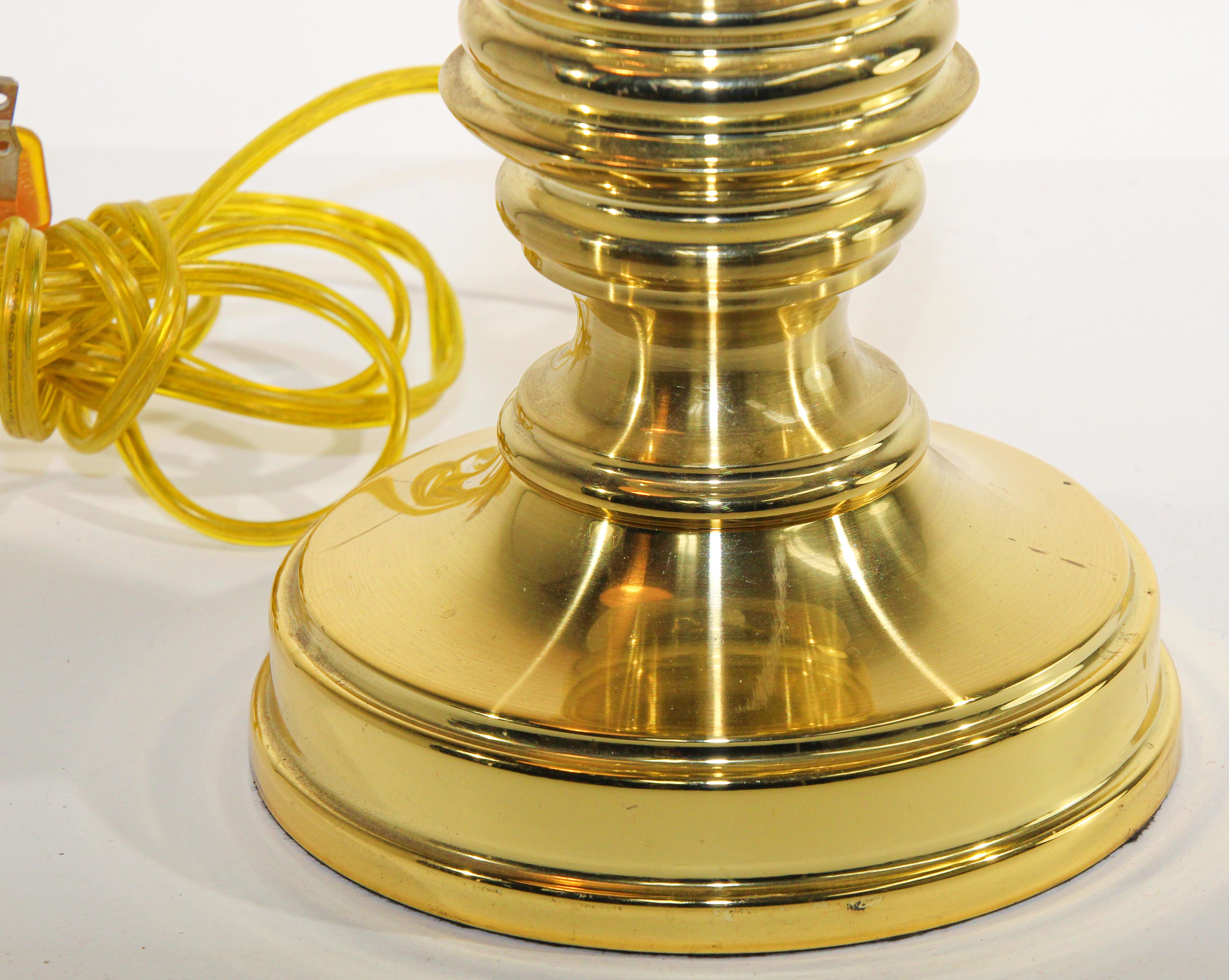 polished brass lamp