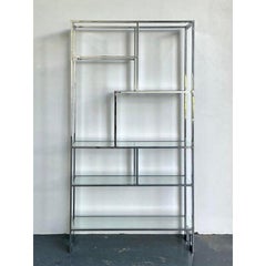 Vintage Polished Chrome Etagere After Milo Baughman
