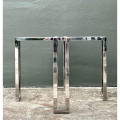 Vintage Polished Chrome Table Pedestal