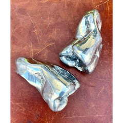 Vintage Polished Metal Bell Peppers - A Pair