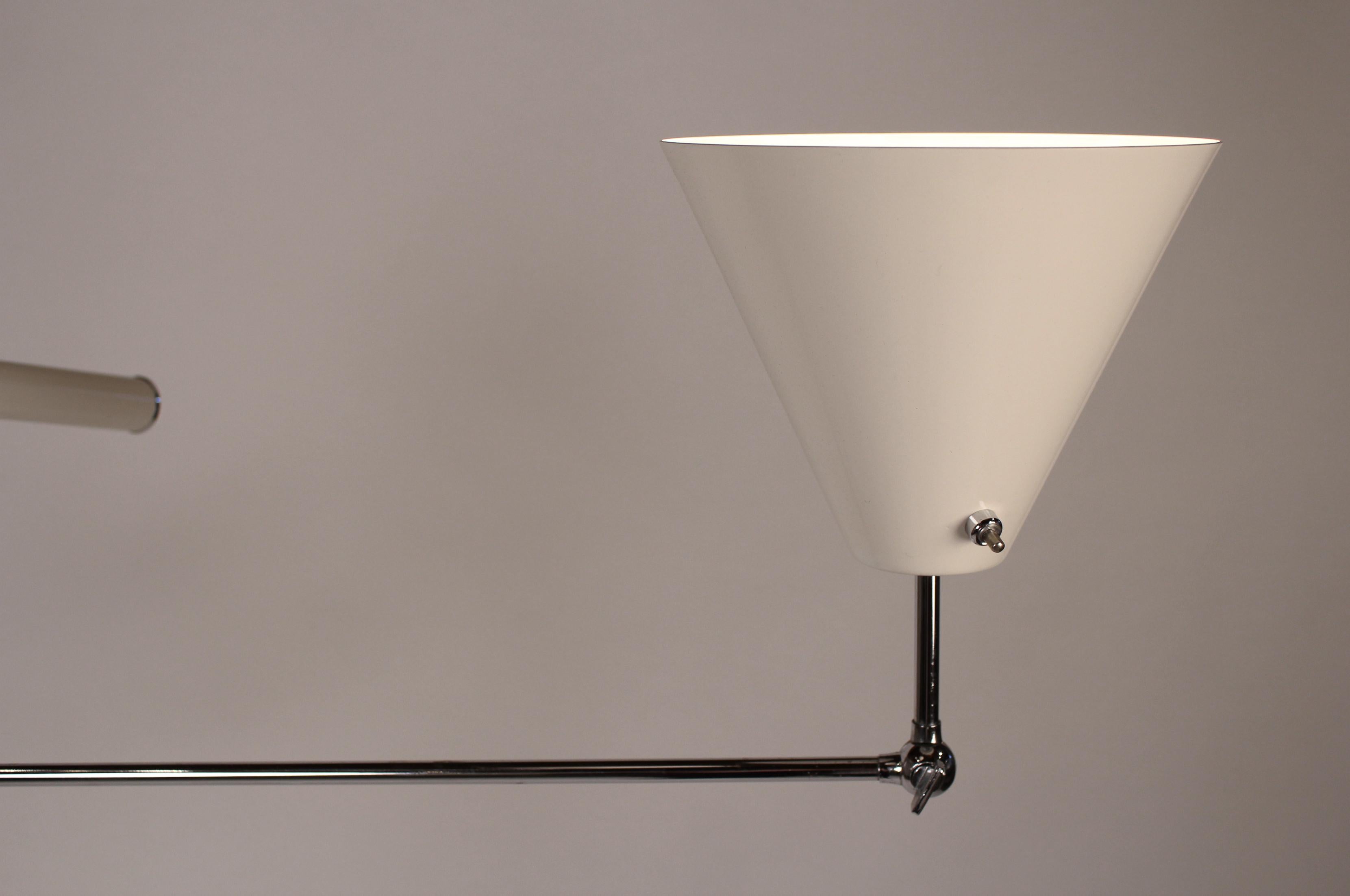 Vintage Polished Nickel Arredoluce Monza Triennale Floor Lamp with Tripod Base 4