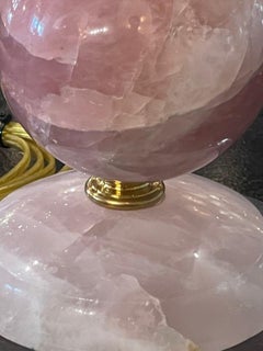 Vintage Polished Rose Quartz Lamp