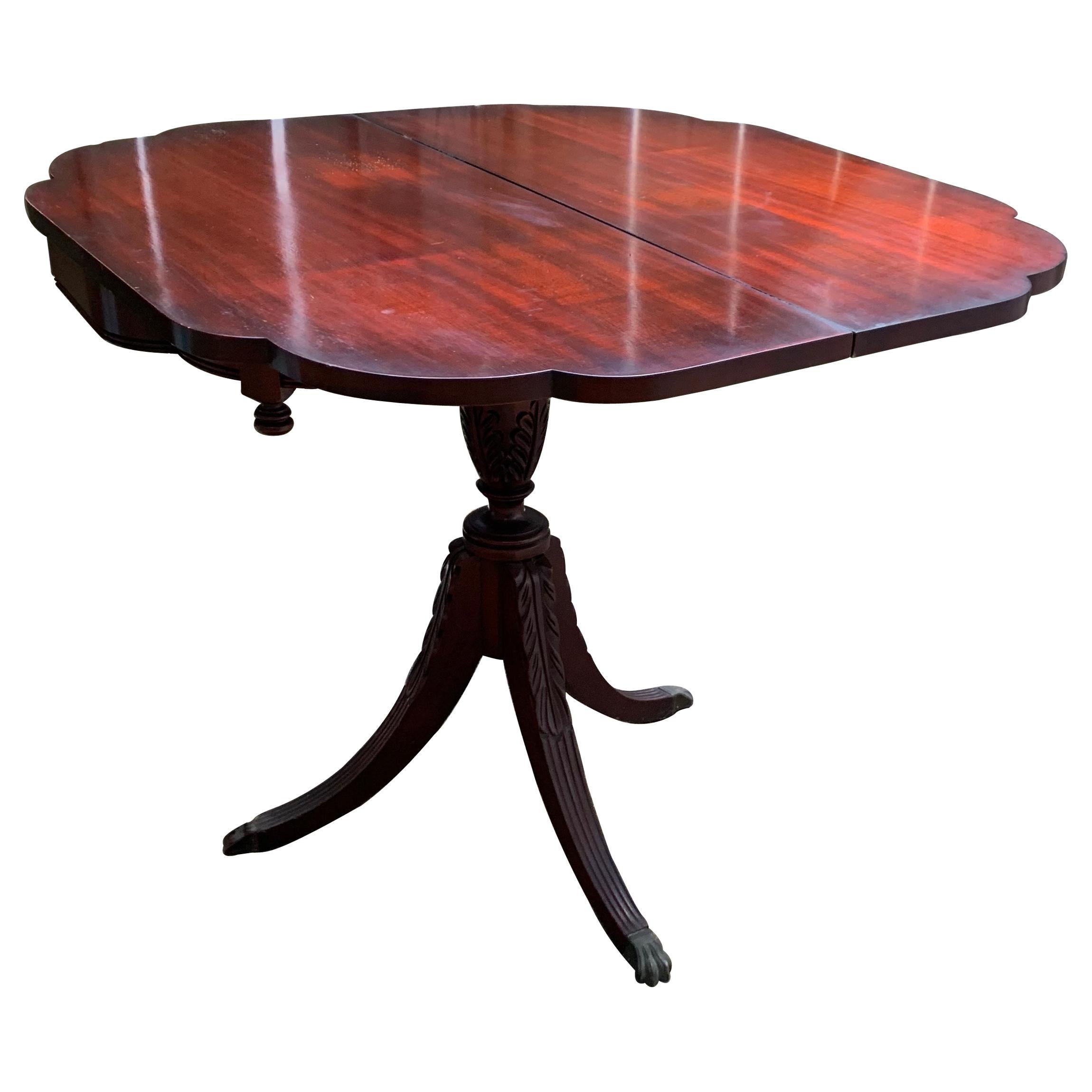 Vintage Polished Wood Drop-Leaf Game or Center Table For Sale