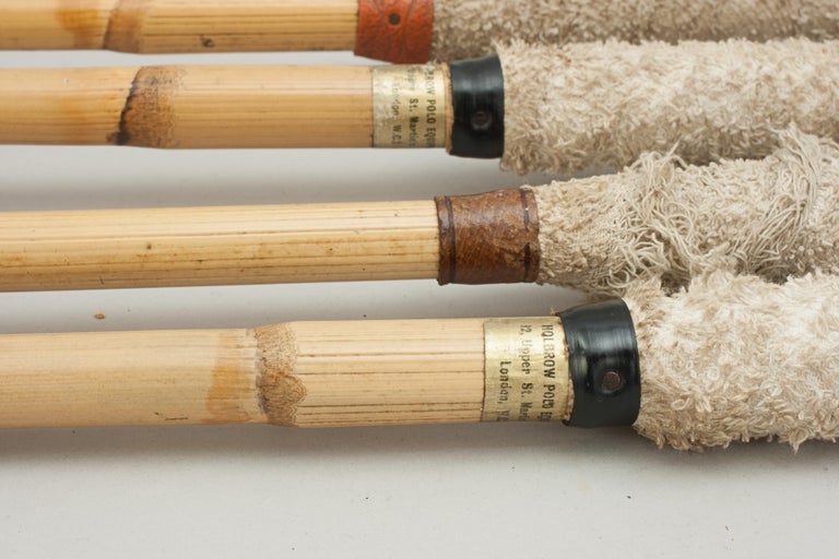 Vintage Polo Mallets in Pine Polo Mallet Travel Box at 1stDibs