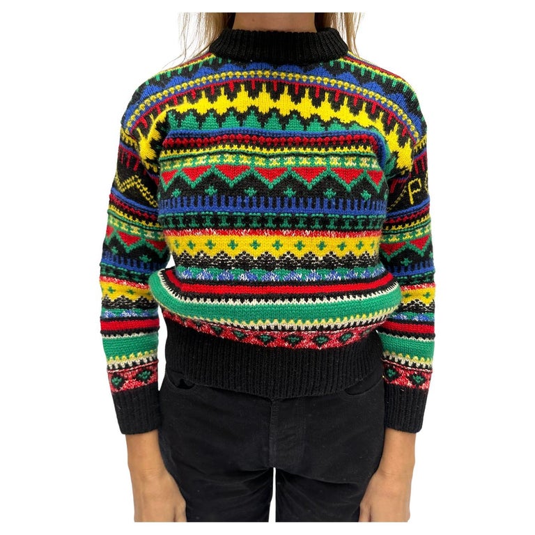 Vintage Polo Ralph Lauren Fair Isle Cashmere Wool Sweater For Sale at  1stDibs