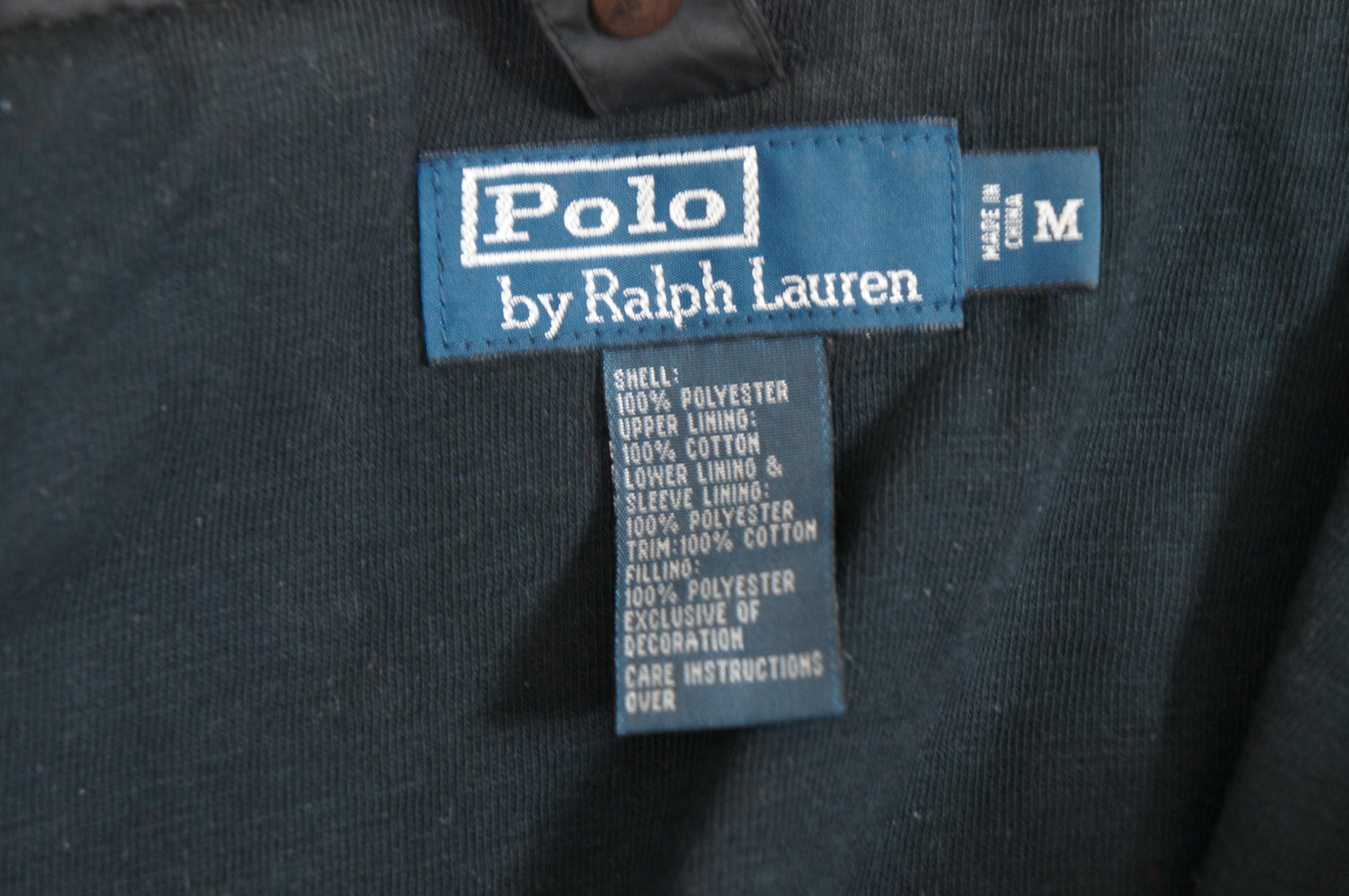Vintage Polo Ralph Lauren Medium Schwarze Winter-Puffer-Rockjacke & Weste  (Moderne) im Angebot