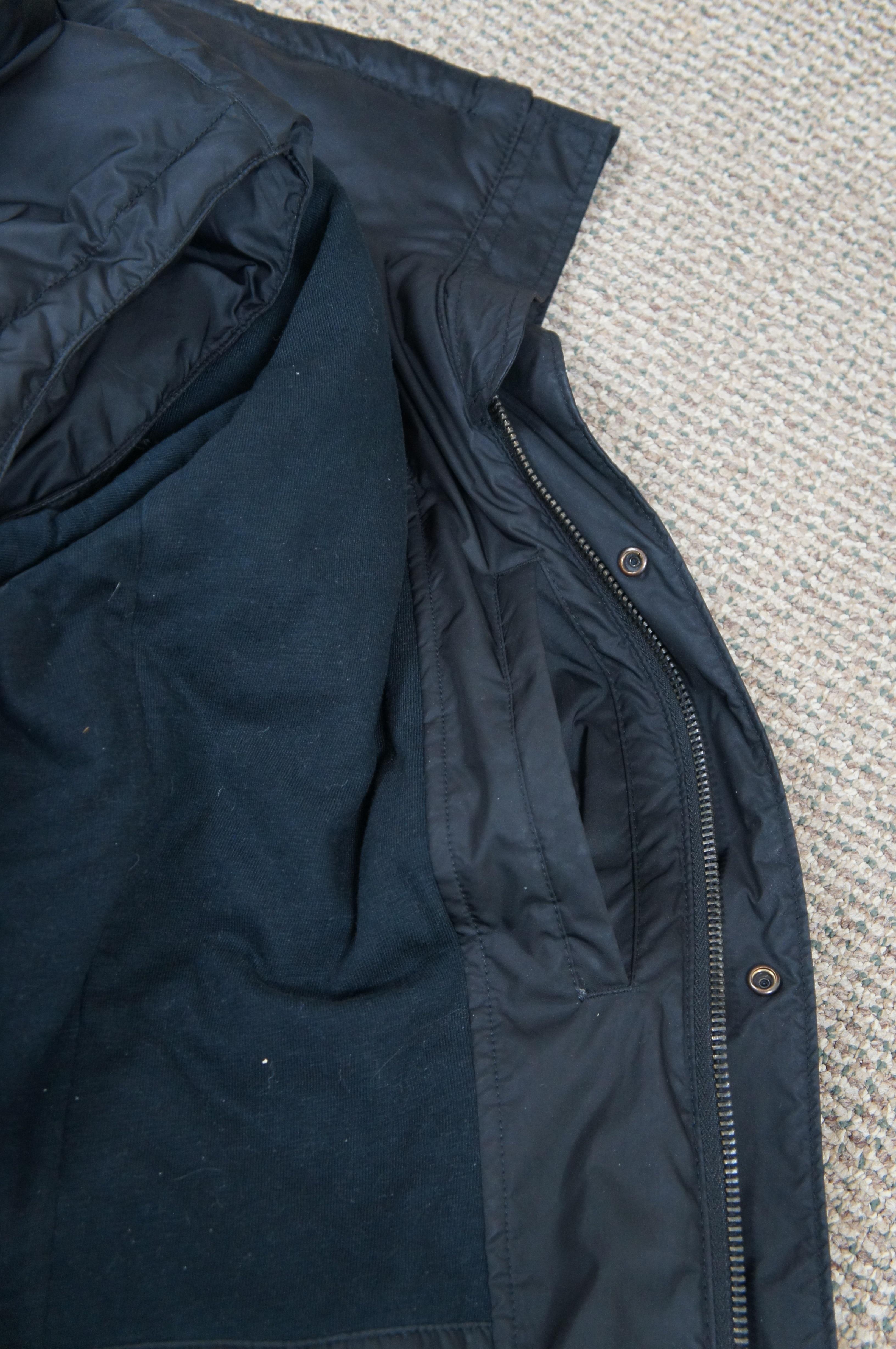 Cotton Vintage Polo Ralph Lauren Medium Black Winter Puffer Ski Jacket & Vest  For Sale