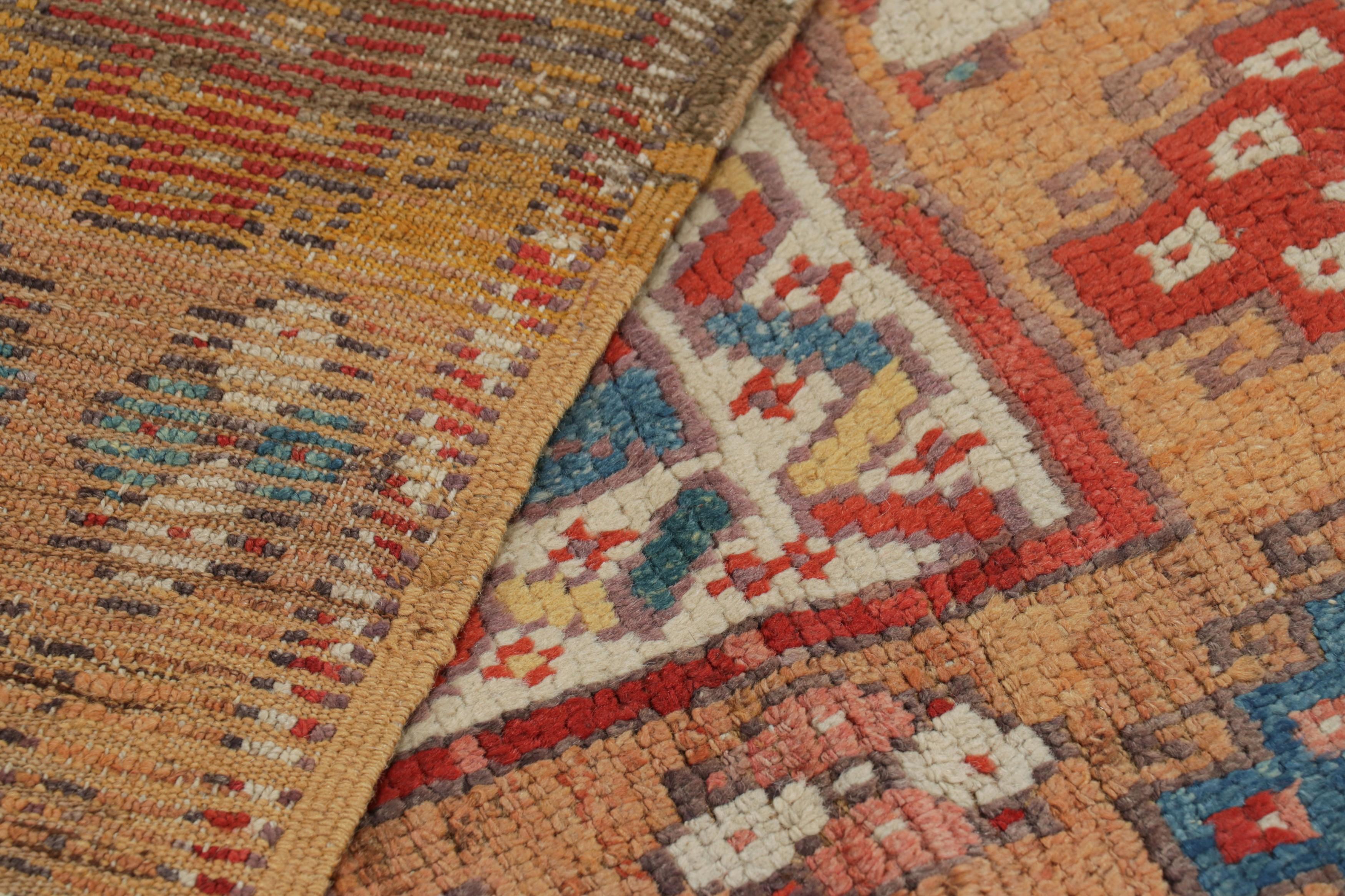 Lana Tappeto tribale policromatico vintage con motivi geometrici  Rug & Kilim in vendita
