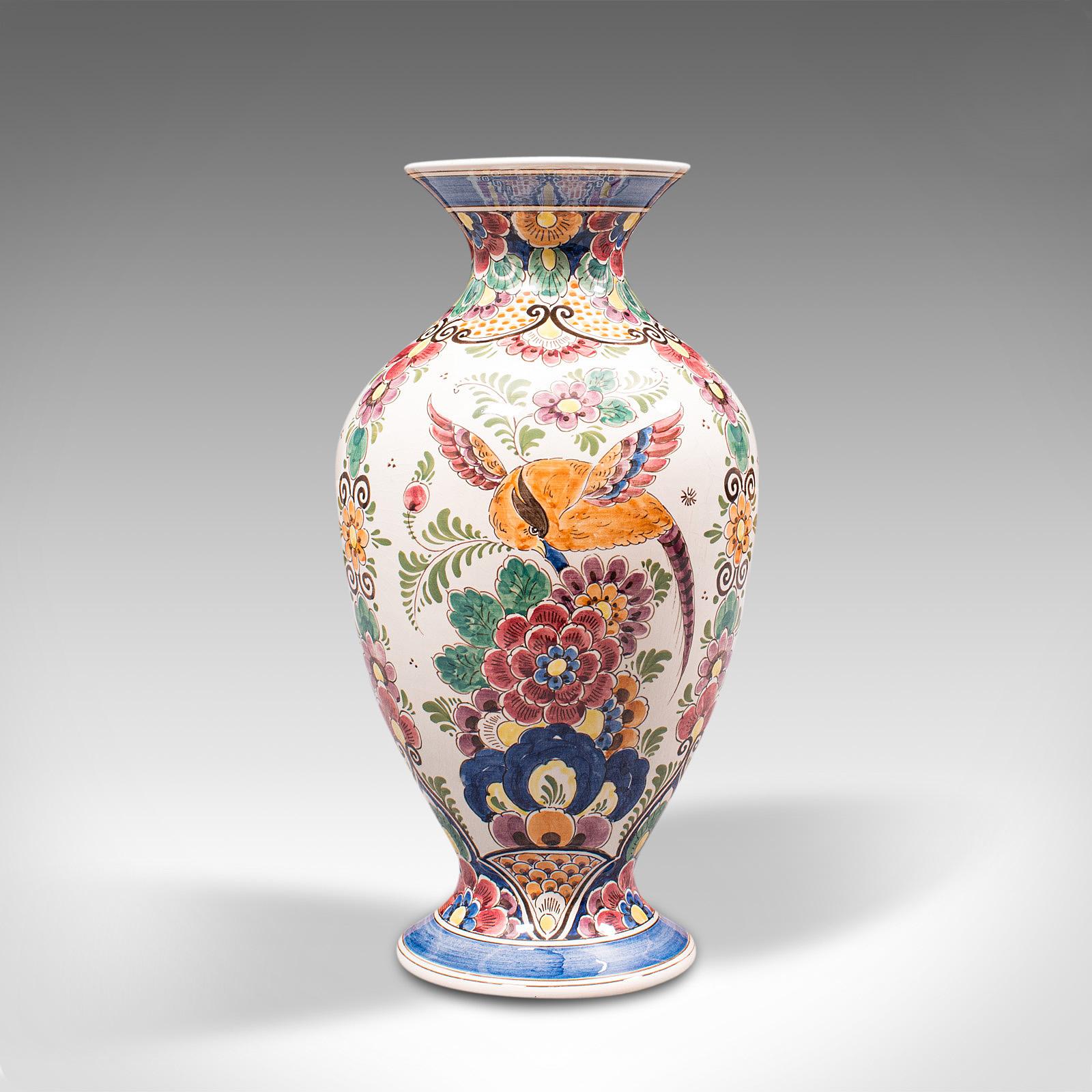 20th Century Vintage Polychromatic Vase, Dutch, Delft, Ceramic, Ornament, Mid 20th.C, C.1960 For Sale