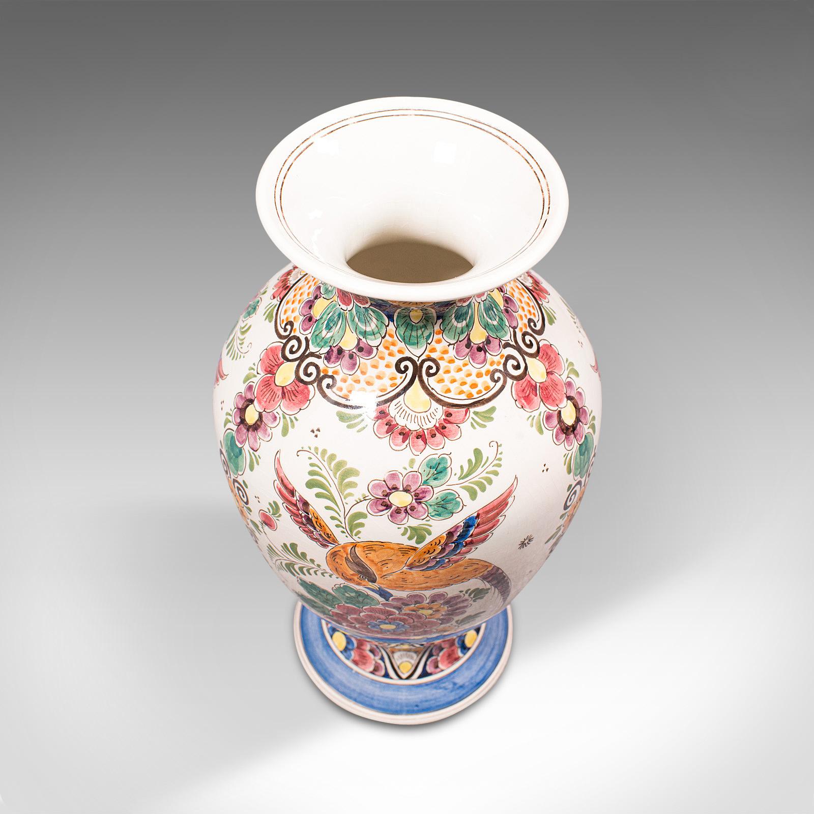 Vintage Polychromatic Vase, Dutch, Delft, Ceramic, Ornament, Mid 20th.C, C.1960 For Sale 4