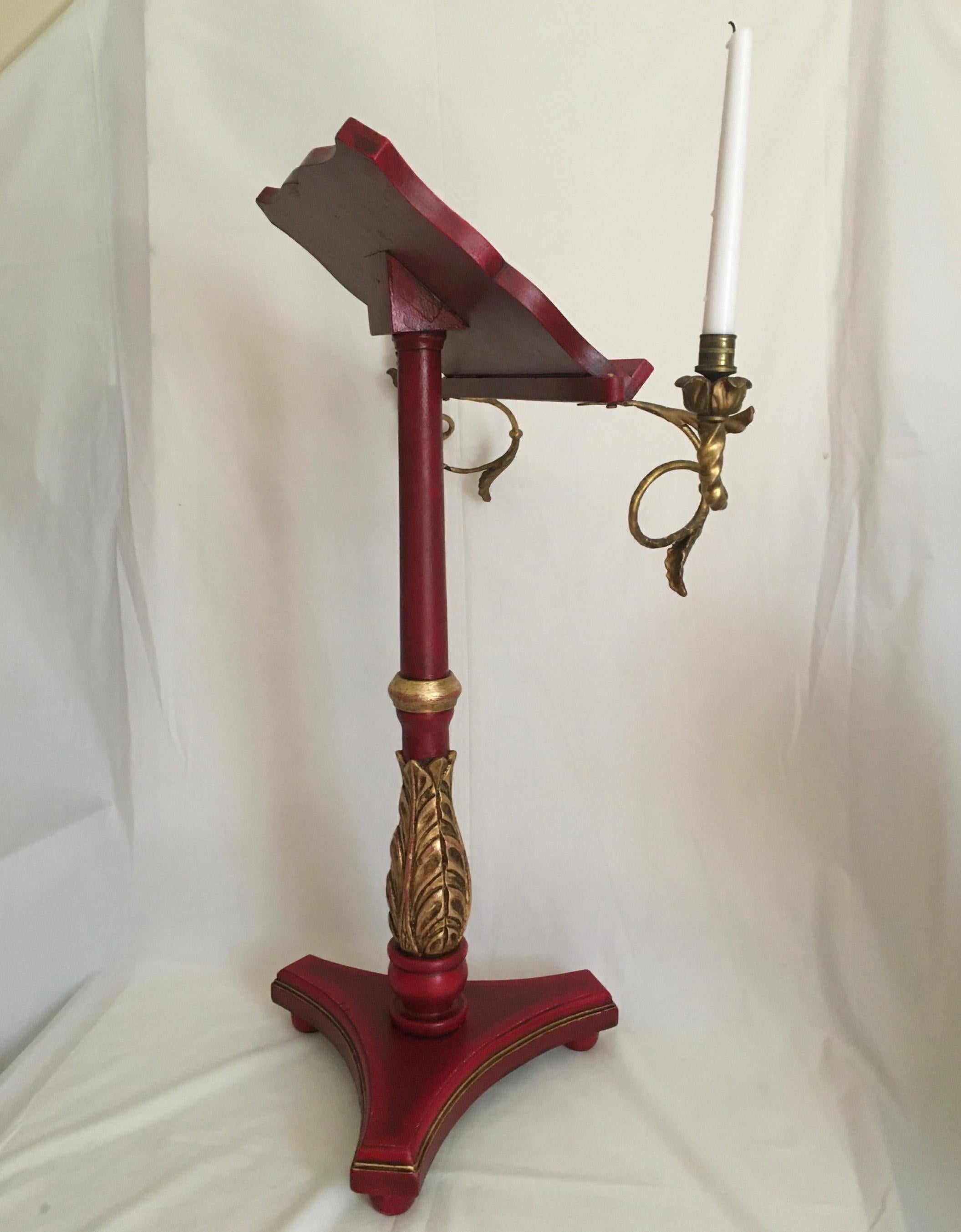 Baroque Vintage Polychrome and Gilded Venetian Music Stand