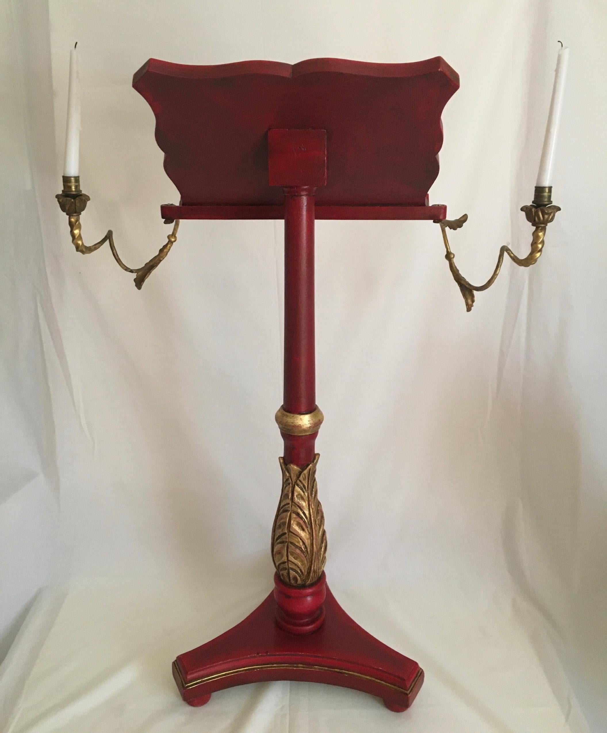 Italian Vintage Polychrome and Gilded Venetian Music Stand