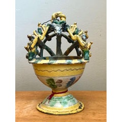 Vintage Polychromed Ceramic Incensario