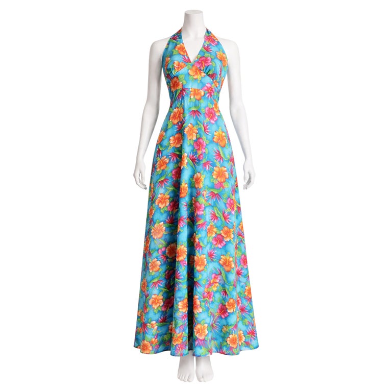 Vintage Hawaiian Halter Dress - 4 For Sale on 1stDibs | hawaiian print halter  dress