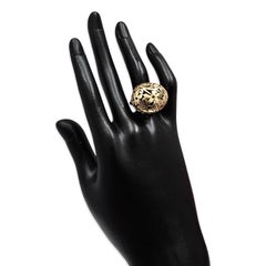 Vintage Pomellato Arabesque Openwork 18K Gold Dome Ring