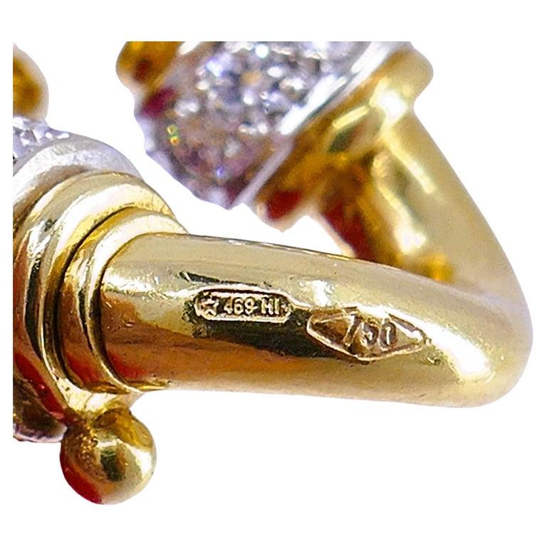 Vintage Pomellato Armband 18k Gold Granat Diamant Estate Jewelry im Angebot 3