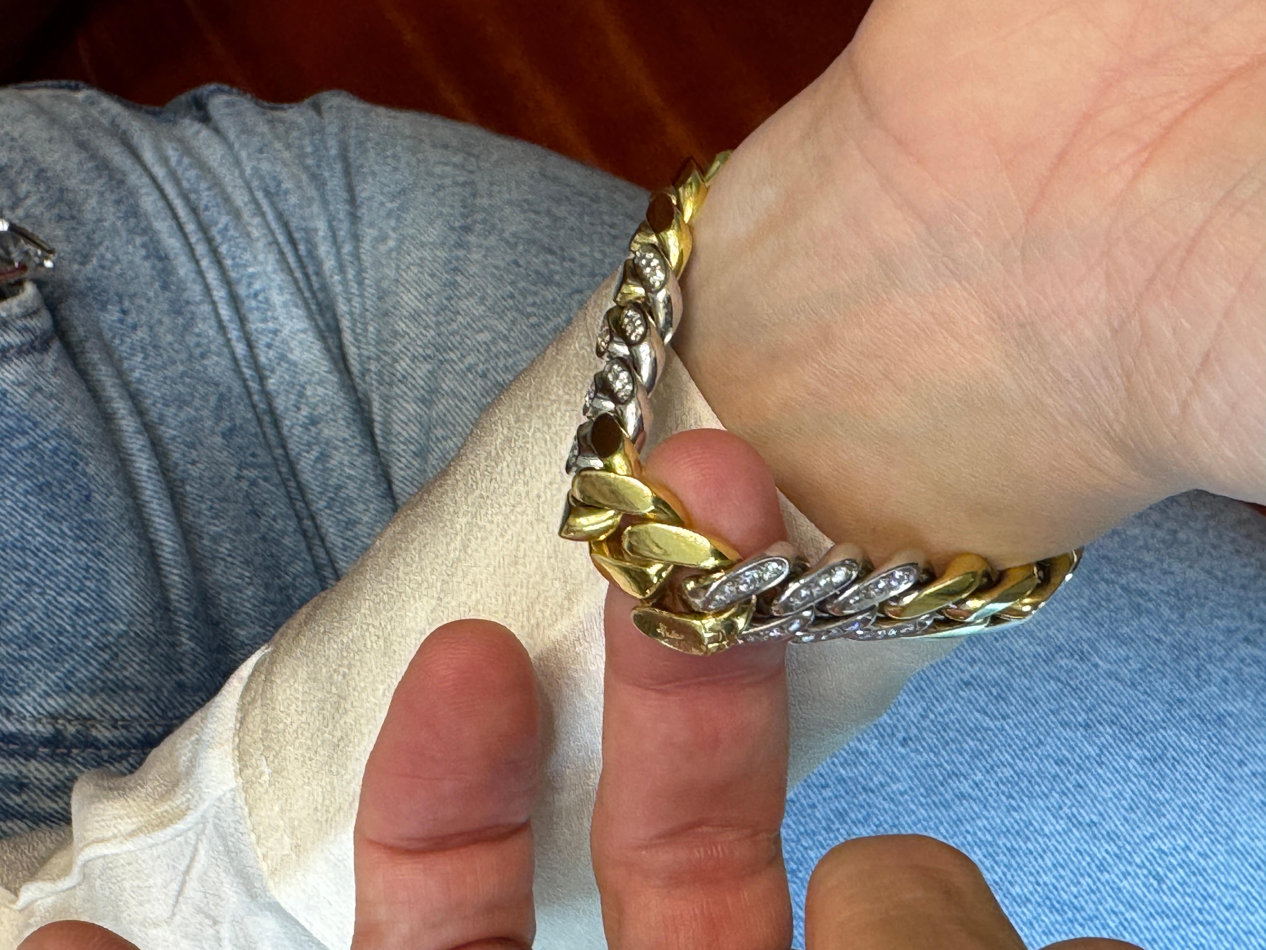 Vintage Pomellato Bracelet Grumette with Diamonds 2