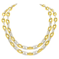 Vintage Pomellato Necklace Extra Extra Long and Heavy 'Contains Two Bracelets'