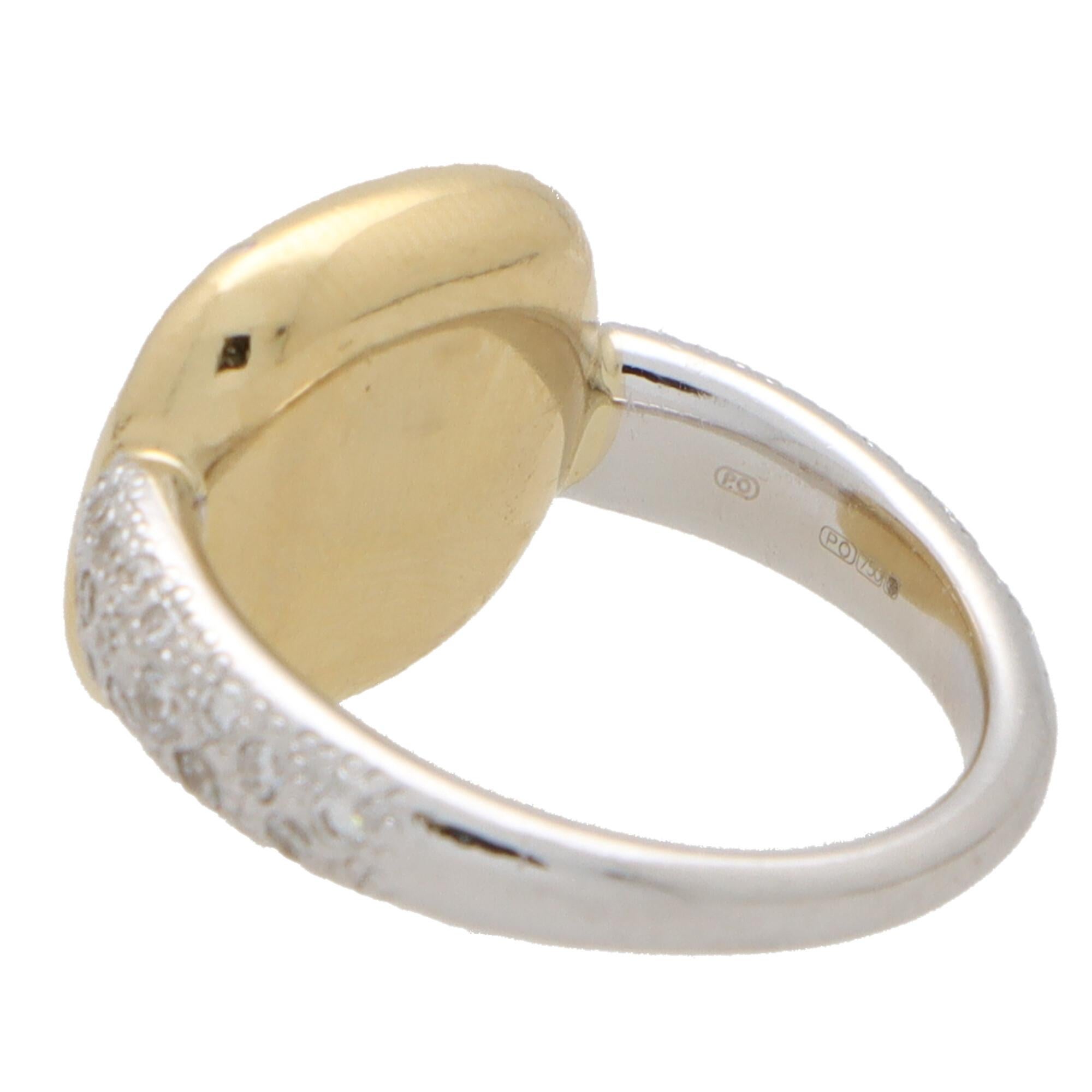 Mixed Cut Vintage Pomellato 'Sherazade' Garnet and Diamond Ring in 18k Gold