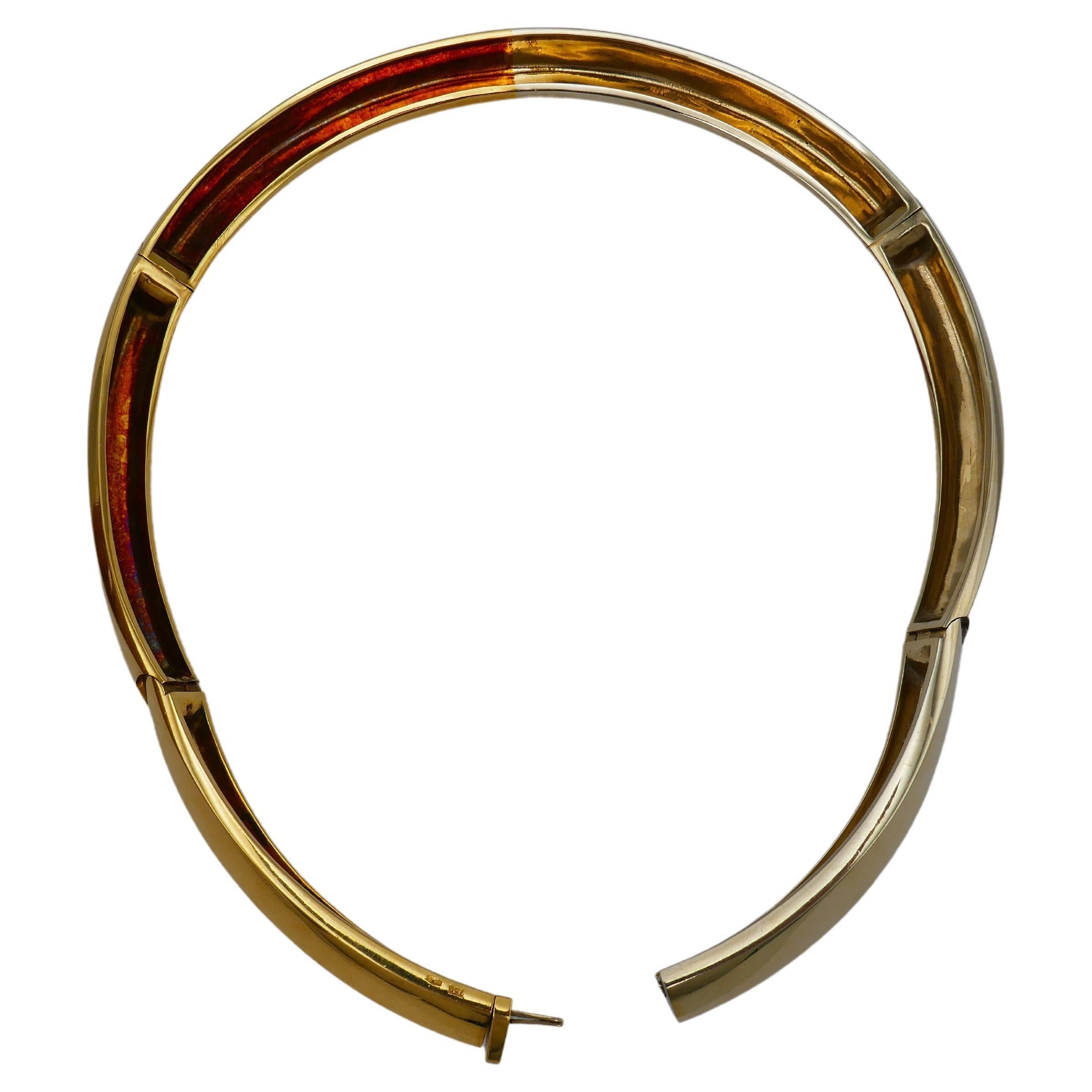 Choker-Halskette aus Weiß-Gelbgold mit Pomellato-Muster für Damen oder Herren im Angebot