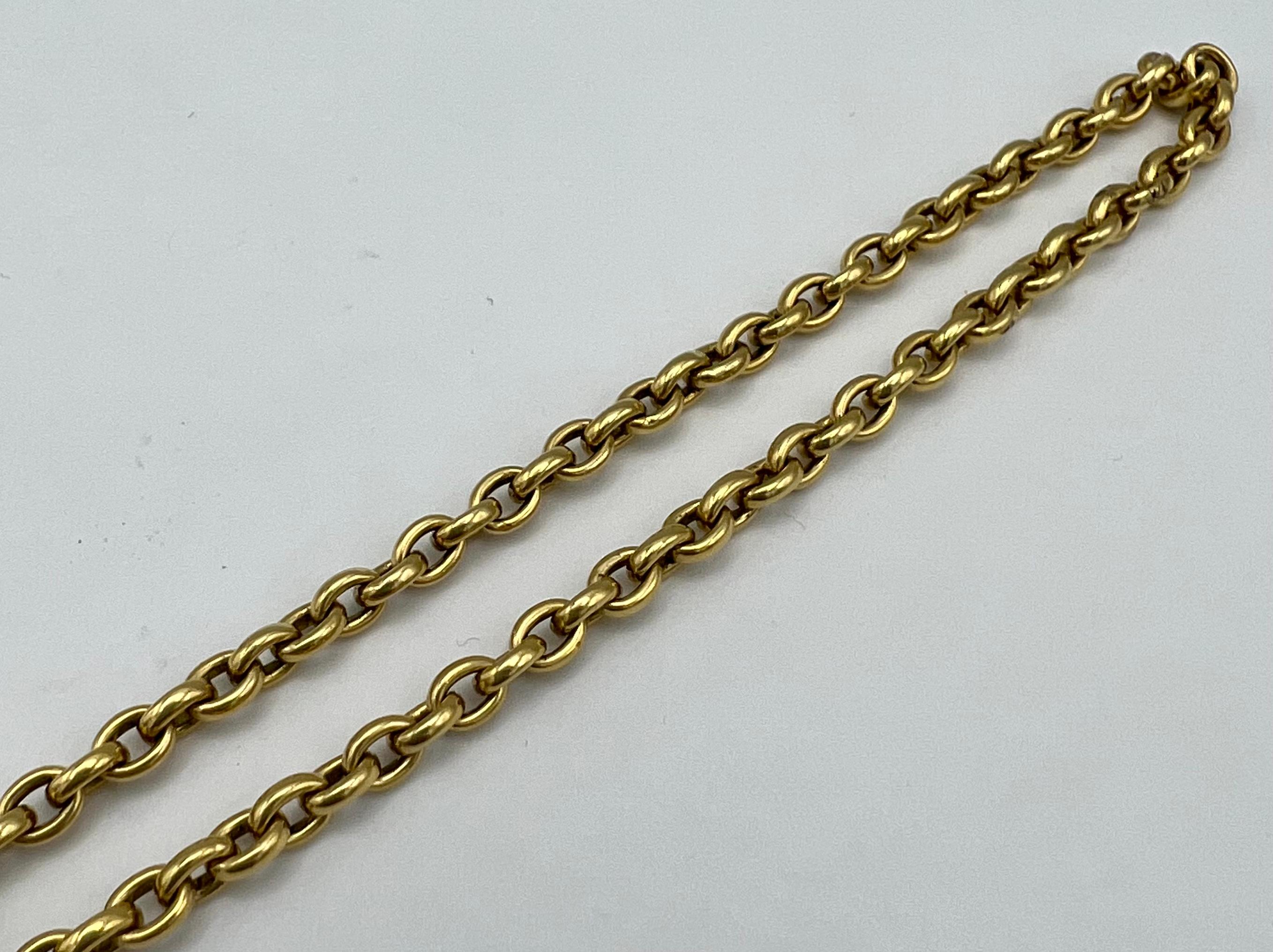 Vintage Pomellato Yellow Gold Chain Choker Necklace 6
