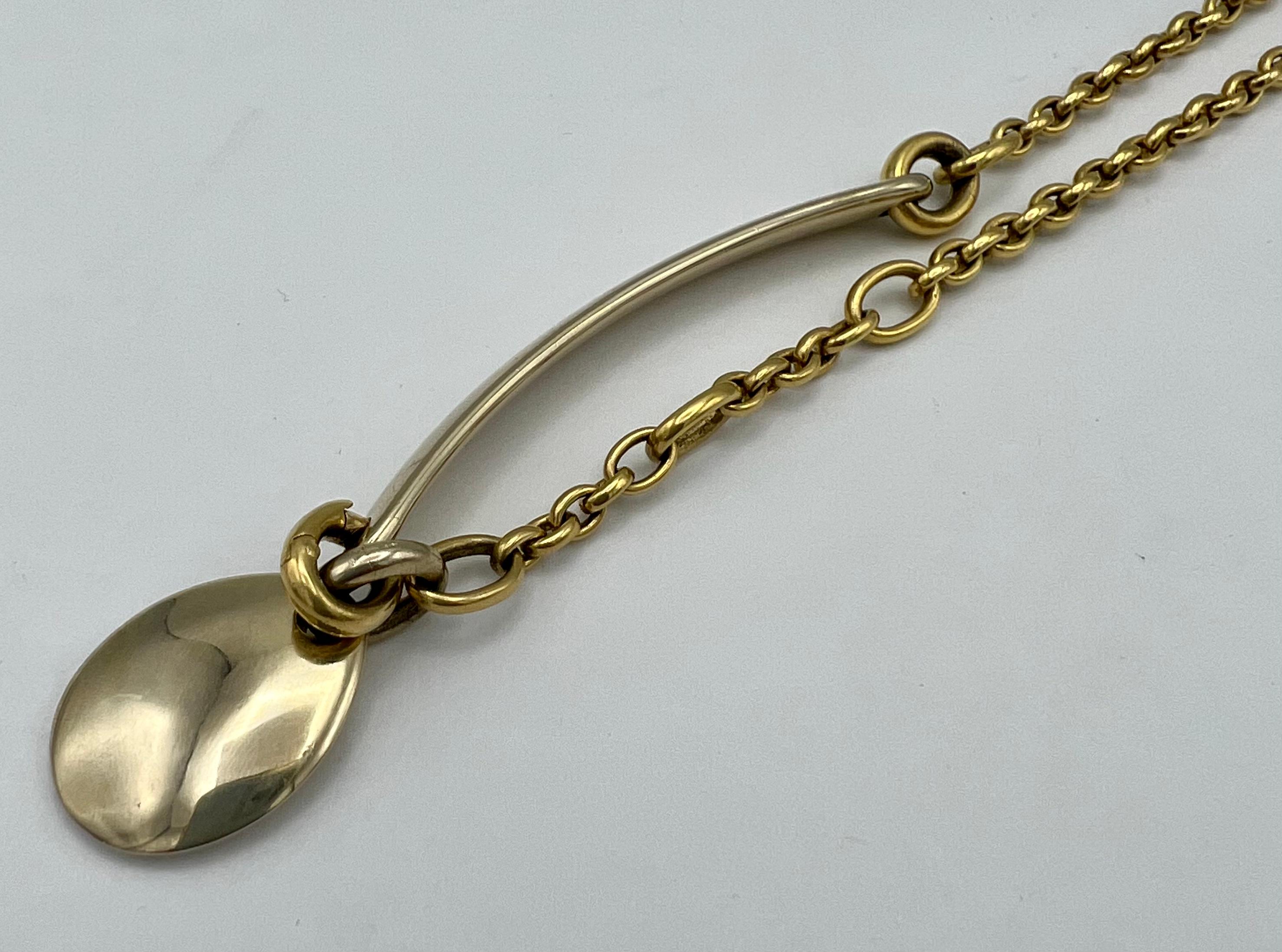 Vintage Pomellato Yellow Gold Chain Choker Necklace In Excellent Condition In Beverly Hills, CA