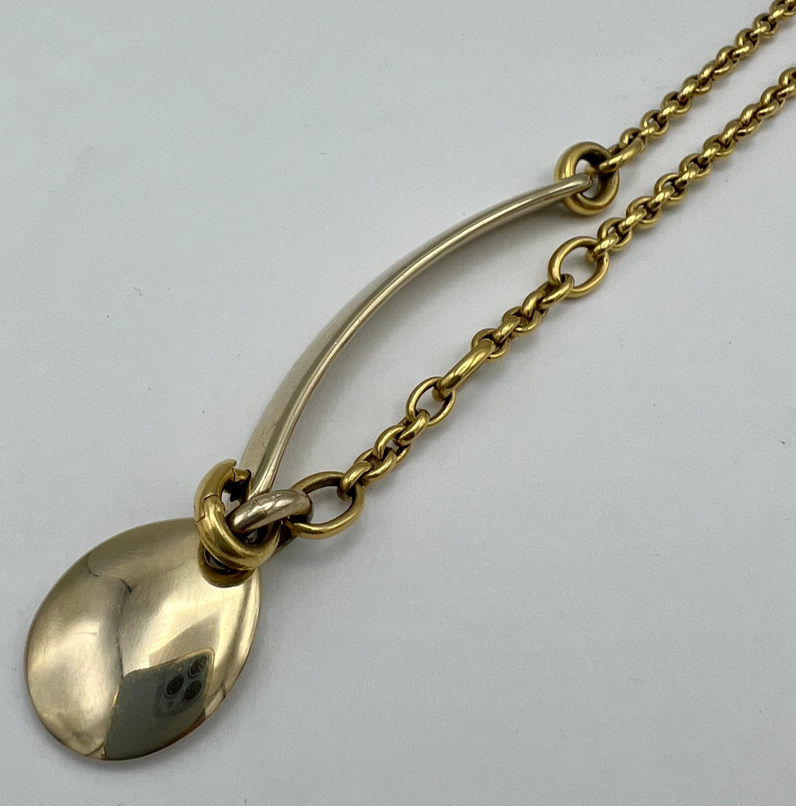 Women's or Men's Vintage Pomellato Yellow Gold Chain Choker Necklace