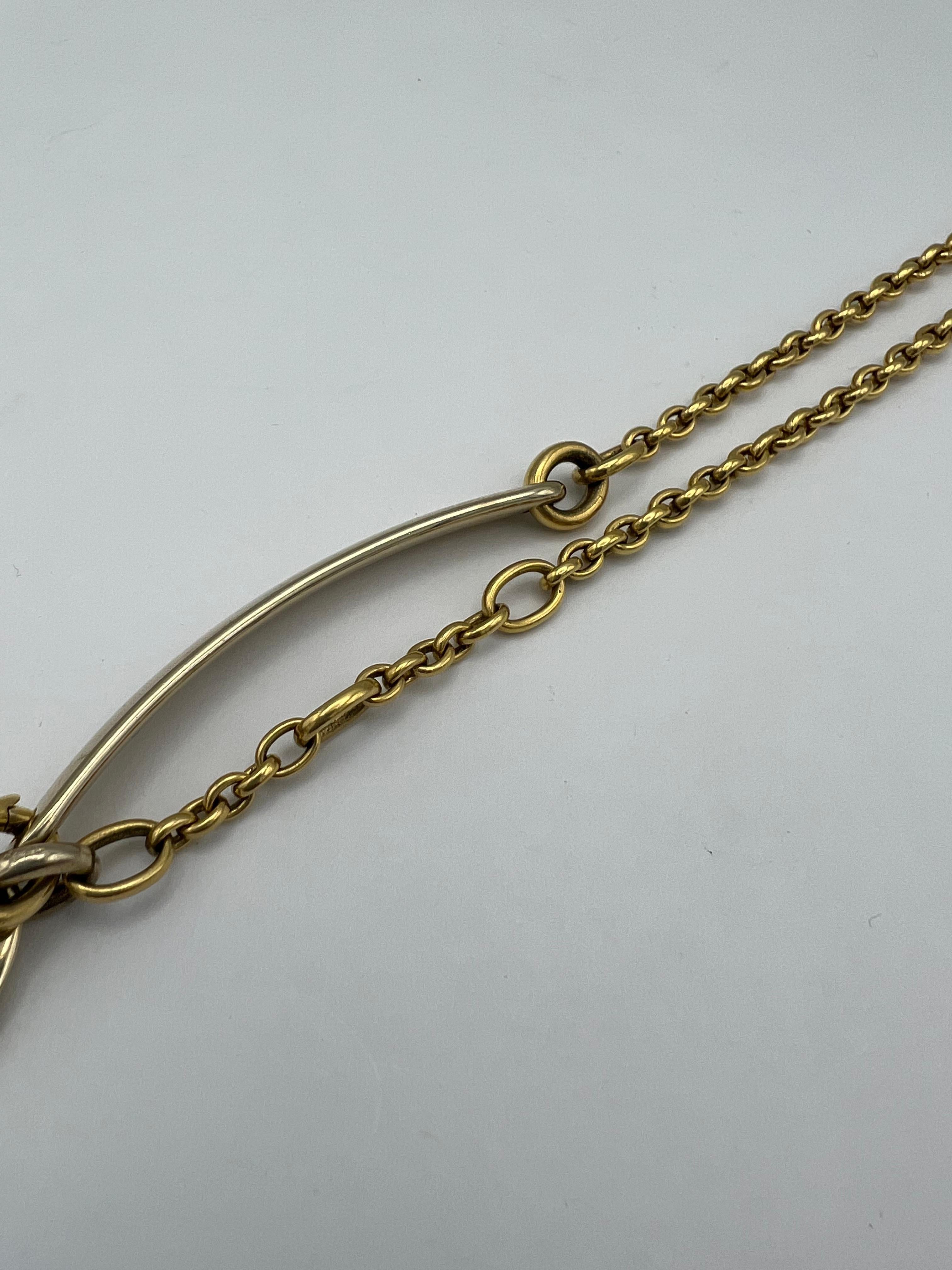 Vintage Pomellato Yellow Gold Chain Choker Necklace 1