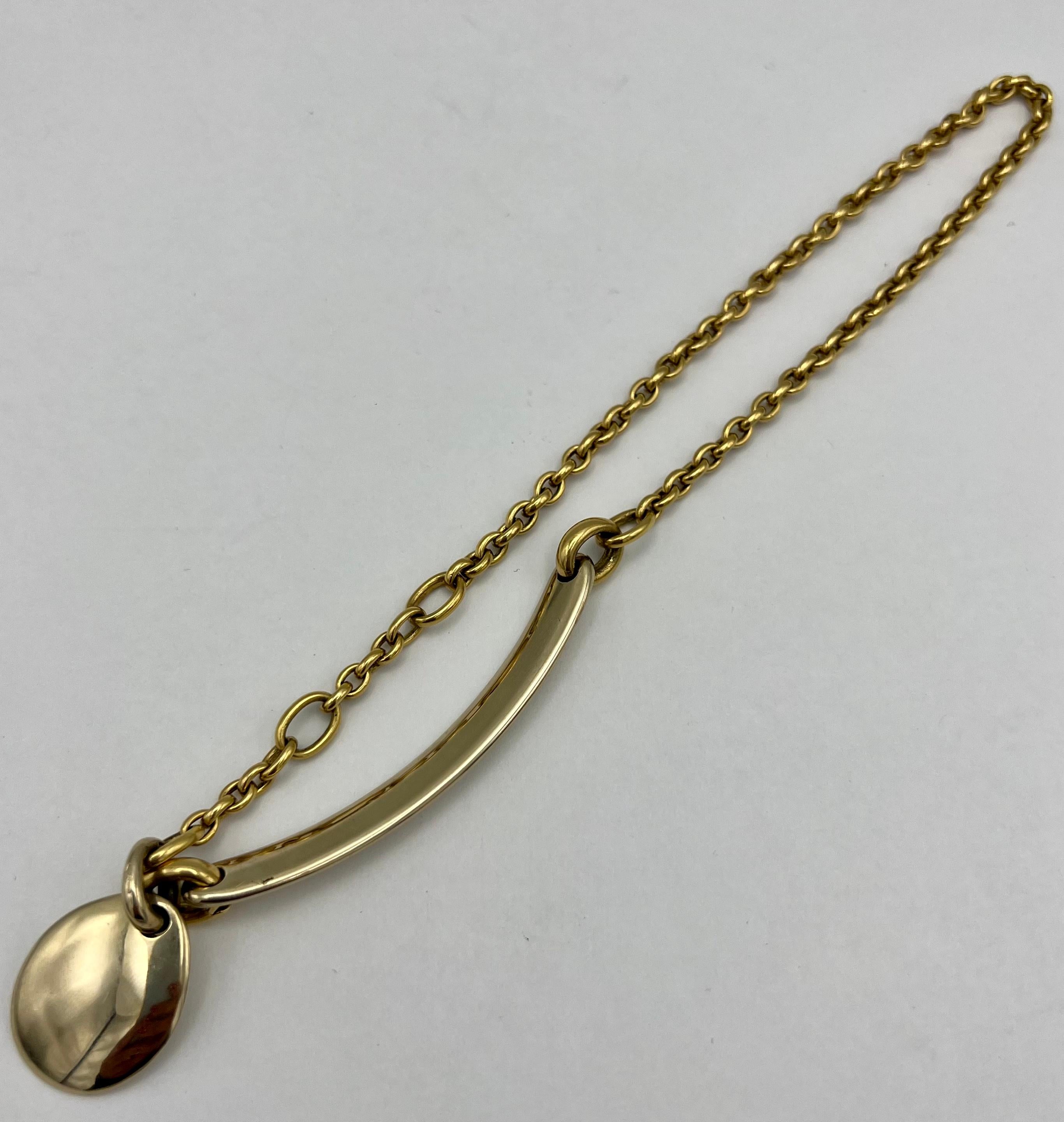 Vintage Pomellato Yellow Gold Chain Choker Necklace 3