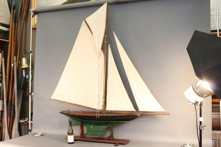 Vintage Pond Yacht Model with Gaff Rig at 1stDibs pond yacht rigging