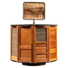 Vintage "Ponderosa Pine Woodwork" Revolving Panel Door POS Countertop Display