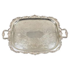 Vintage Poole EPCA Sevenoaks 650 Large Silver Plated Serving Platter Bar Tray