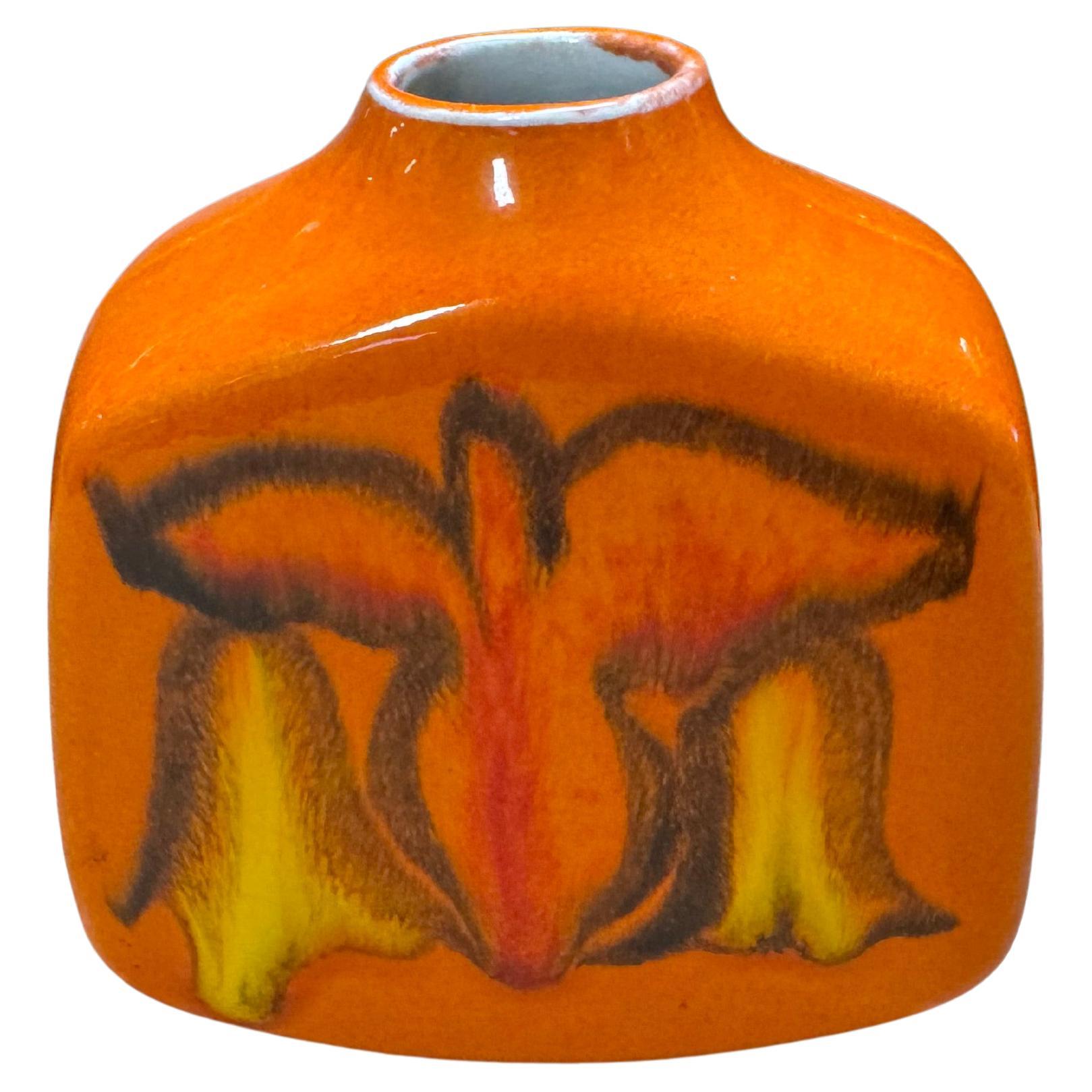 Vintage Poole Mid-Century Art Pottery Flask Vase, UK