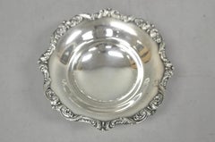 Petit bol à noix vintage Poole « Old English » 5005, plaqué argent, sur pied