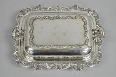 Vintage Poole Old English Silver Plated Covered Vegetable Dish Serving Platter