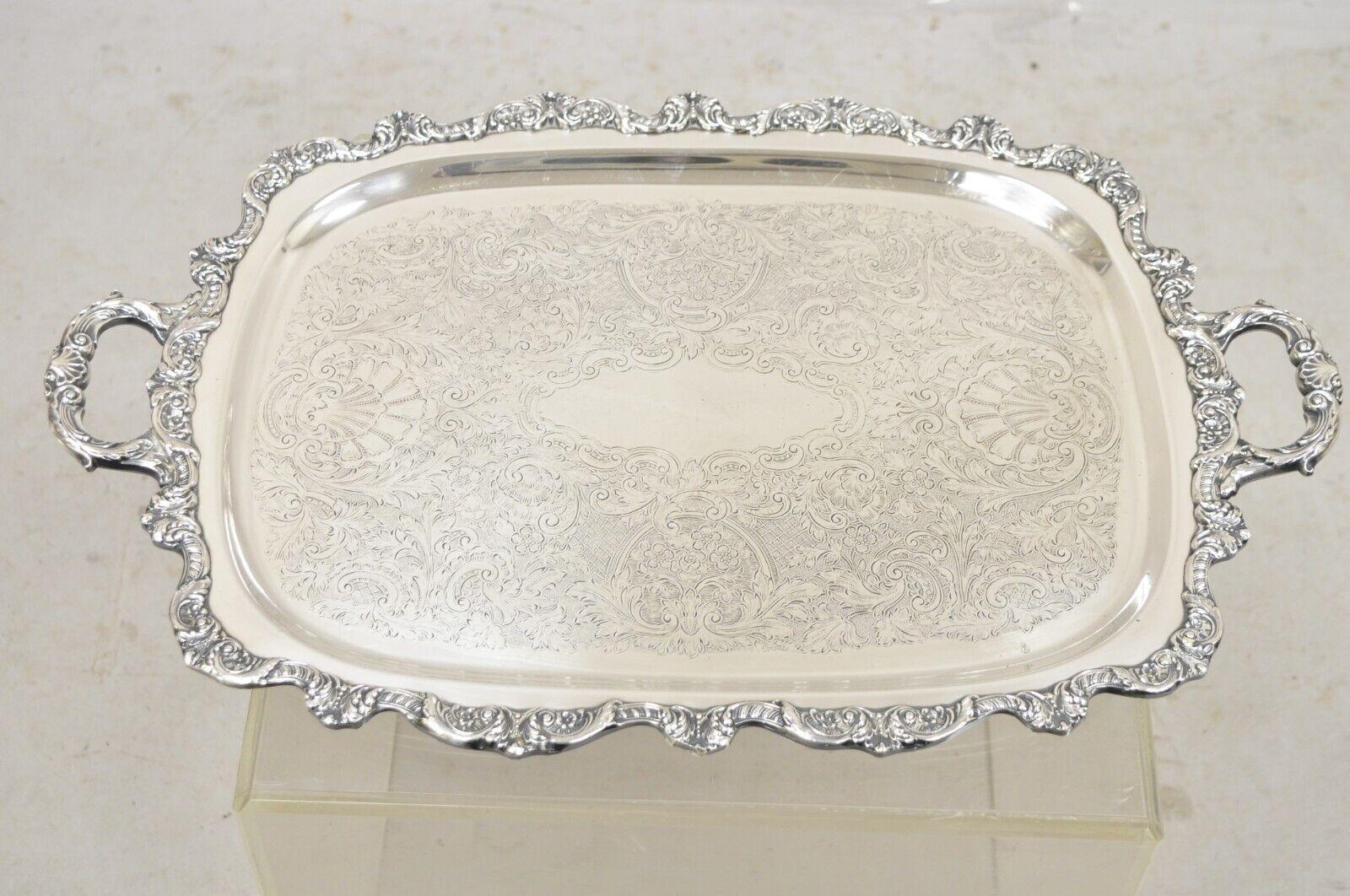 Vintage Poole Silver Co. 5050 EPCA Silver Plated Serving Platter Tray For Sale 6