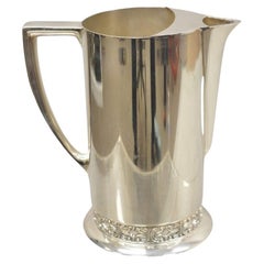Vintage Poole Silver Co. Traforo celtico placcato in argento Art Deco Brocca d'acqua