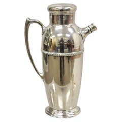 Vintage Poole Silver Co Silver Plated Cocktail Martini Shaker Pitcher