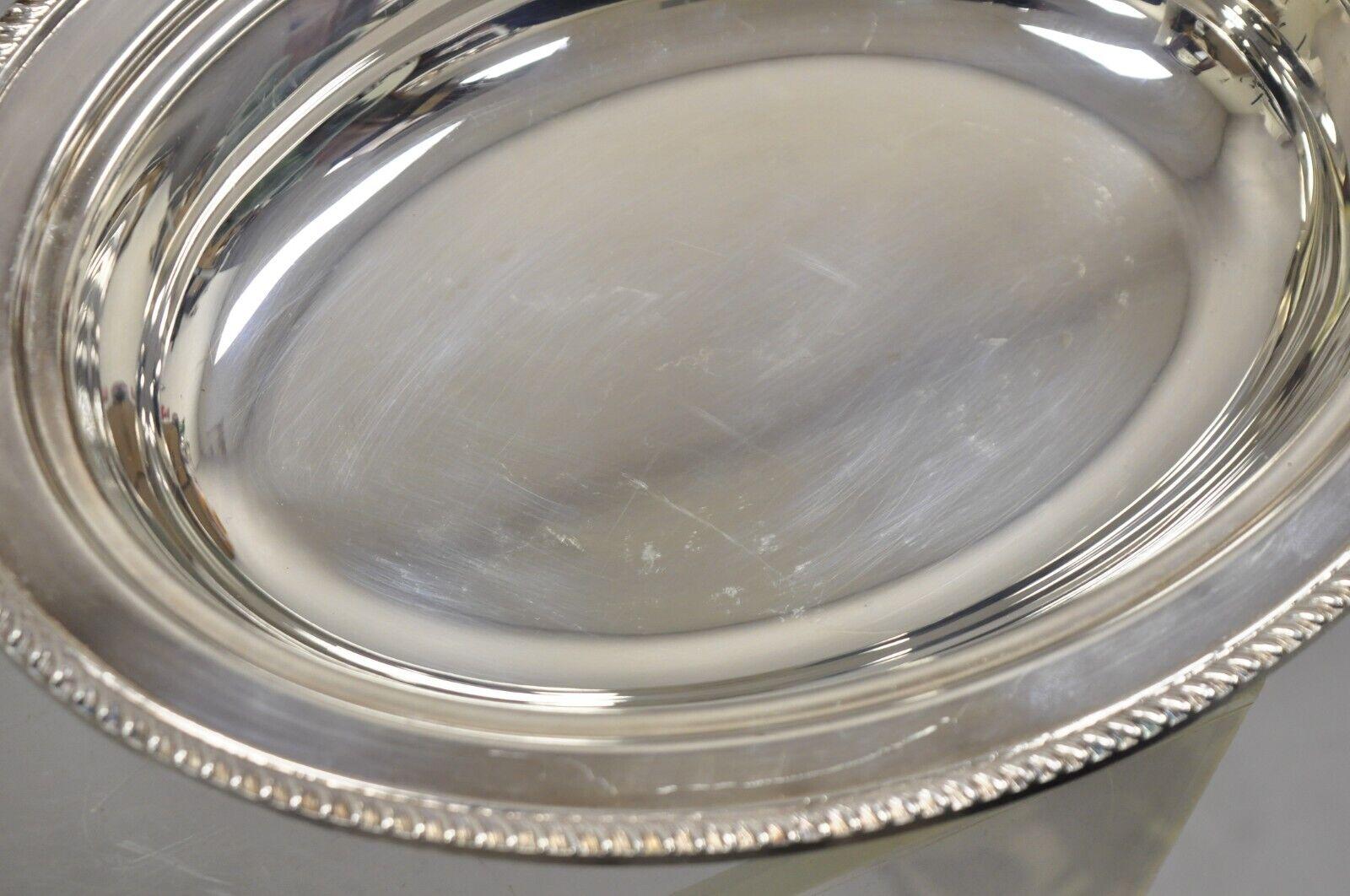 Vintage Poole Silver Co Silver Plated Lidded Serving Platter Dish - a Pair For Sale 3