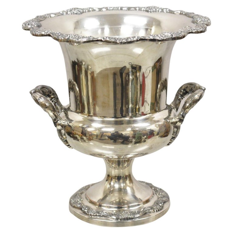 Vintage Poole Victorian Silver Plate Champagne Ice Bucket Wine Chiller