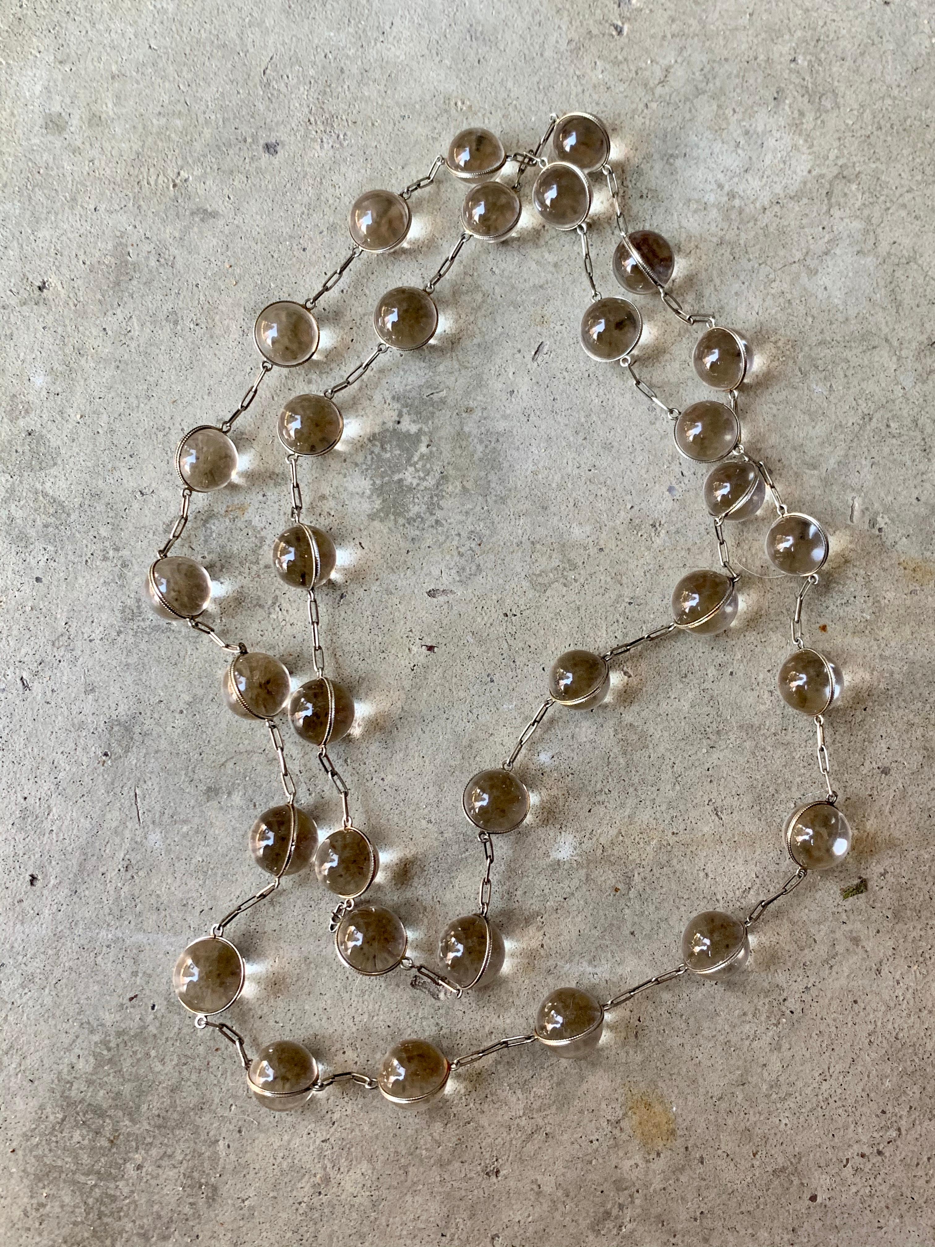 Round Cut Vintage Pools of Light Necklace