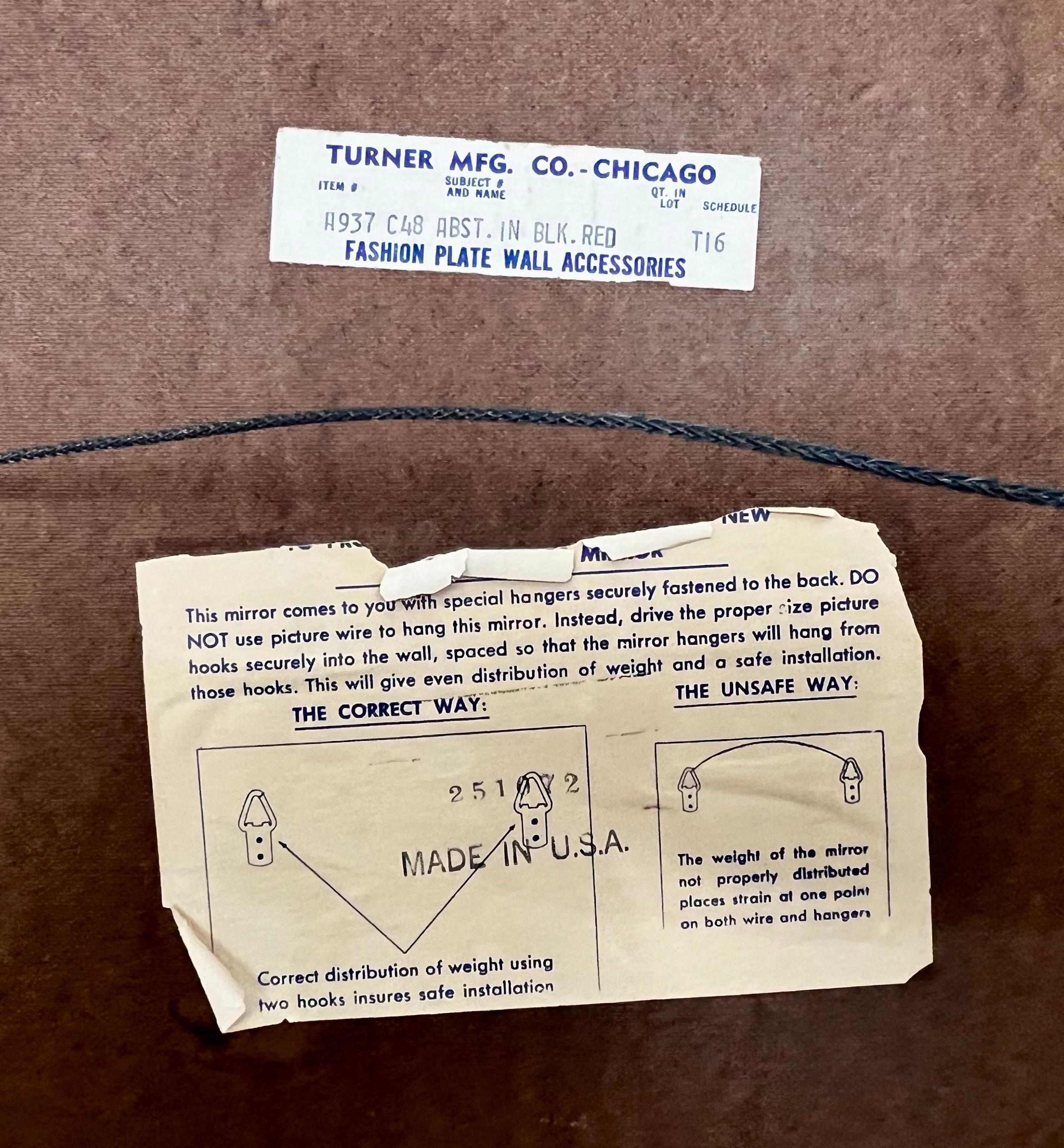 Metallo Pop Art d'epoca di Turner Manufacturing Co., Chicago, anni '70 in vendita