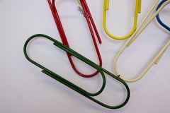 Vintage Pop Art, C. Jere Style Multi-Colored Paperclip Wall Sculpture