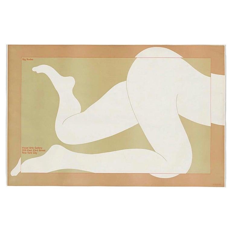 Vintage Pop Art Milton Glaser Big Nudes Exhibition Poster School Visual Arts NYC (Papier) im Angebot