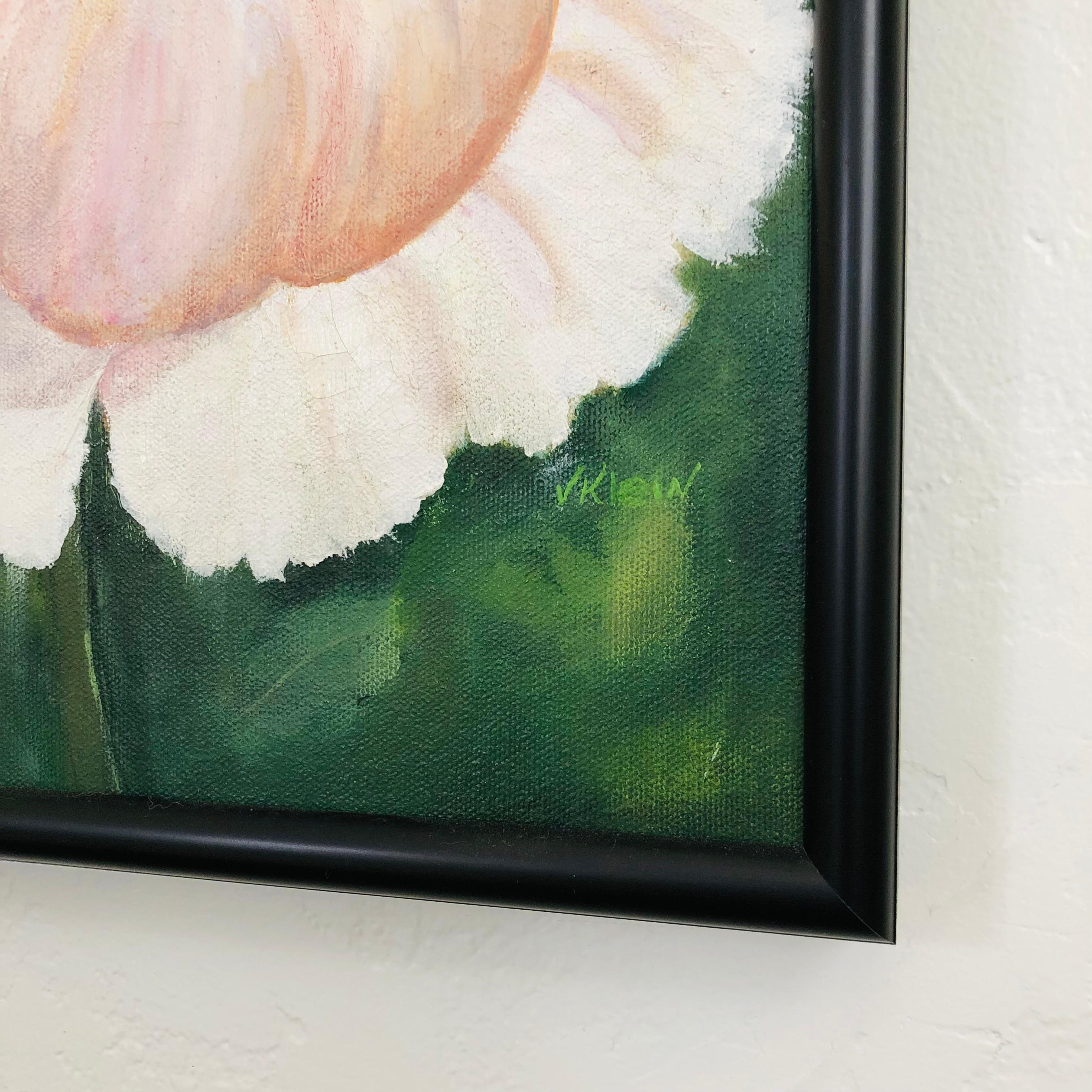Vintage Poppy Flower Painting For Sale 1