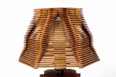 Vintage Popsicle Stick 'Tramp Art' Lamp