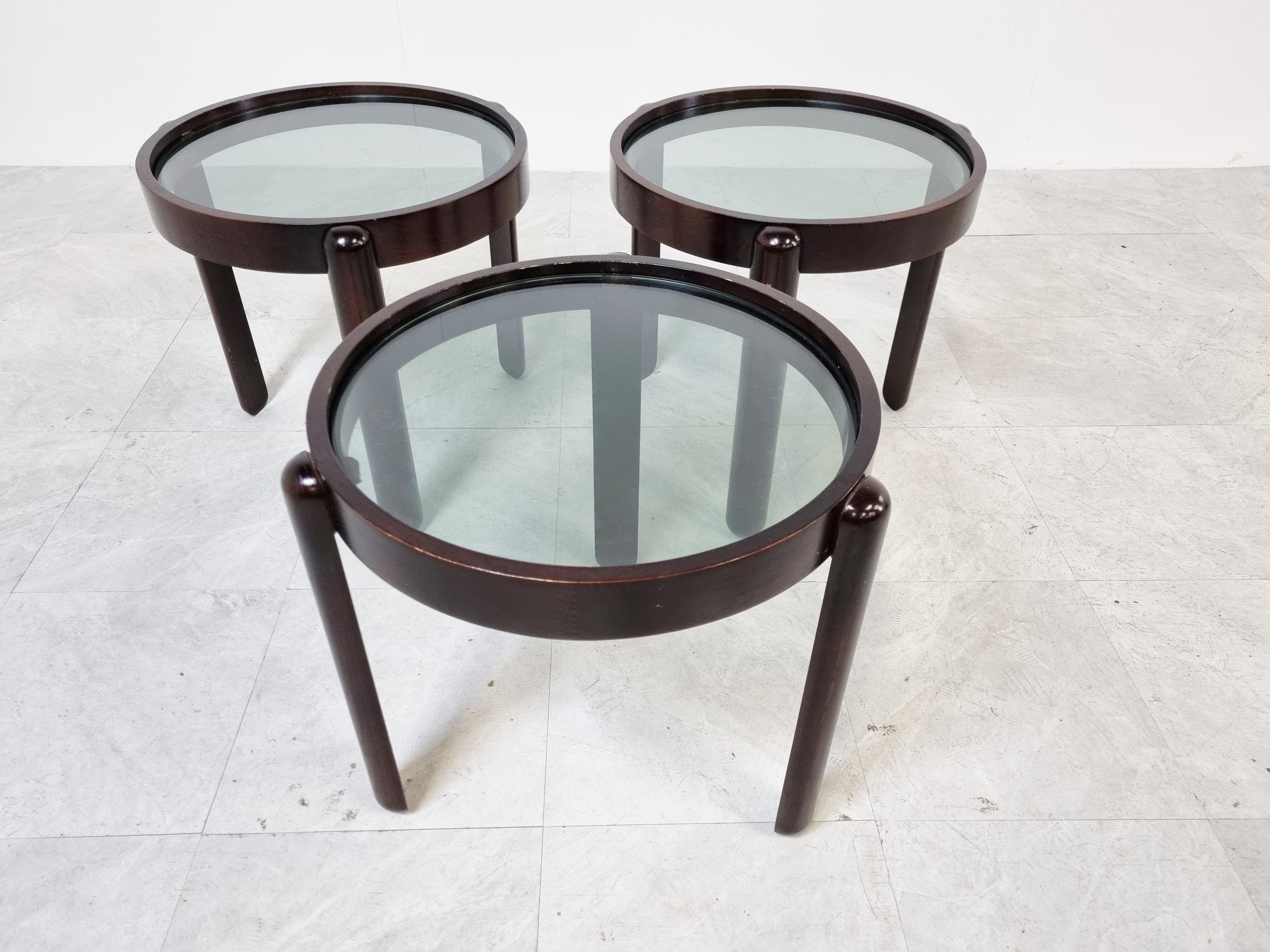 Vintage Porada Trittico Nesting Side Tables, 1970s In Good Condition In HEVERLEE, BE